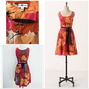 We Love Vera Changing Canopy Belted Silk Dress 0​​​​​